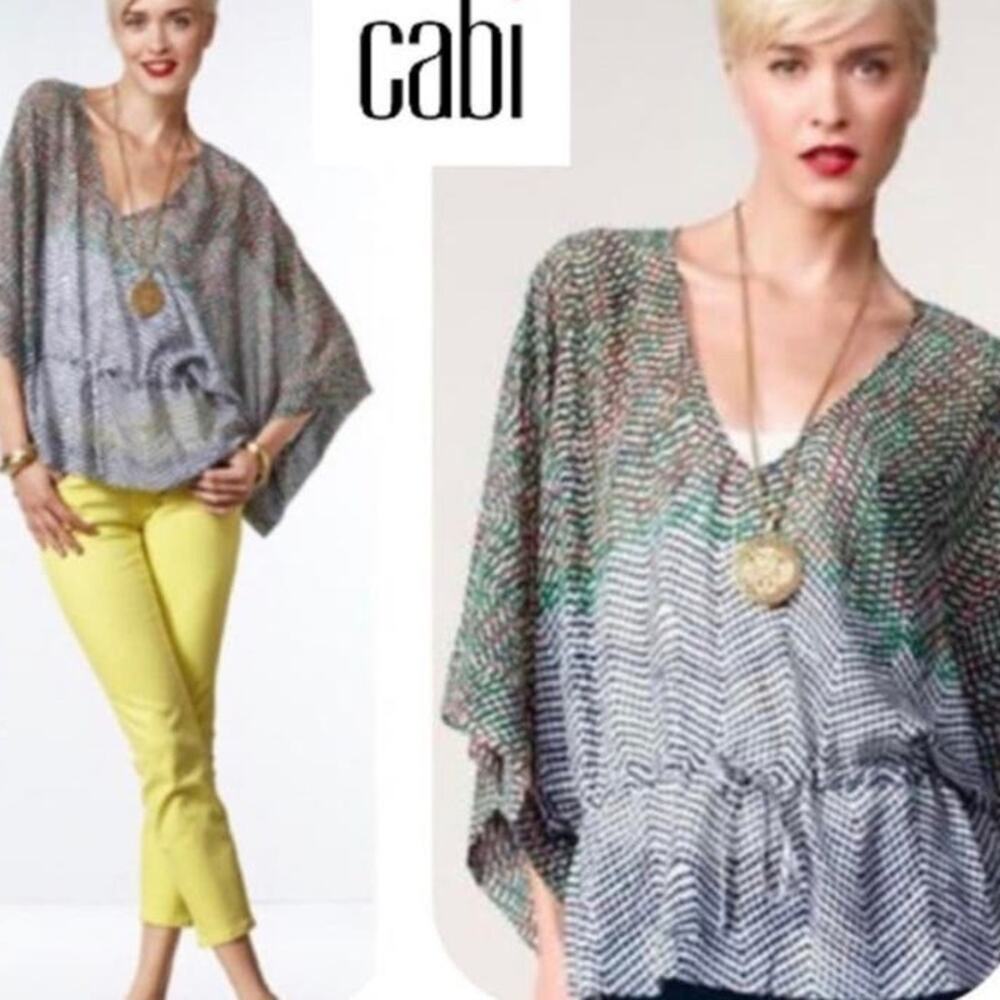 Cabi Arts Tunic Wearable Art Watercolor Print Size S Flowy Art To Wear Ethereal